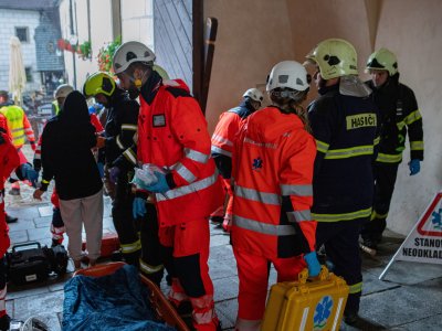 Taktické cvičení složek IZS v Jindřichově Hradci